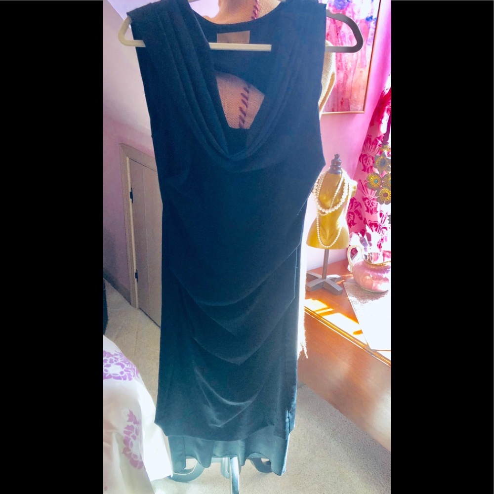 Nicole Miller black silk cocktail dress, size 4
